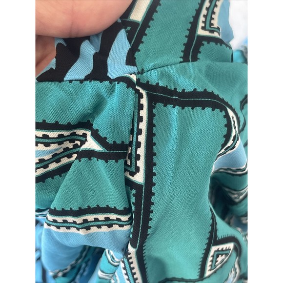 Nicole Miller Womens Dress Size Small Green Shift Mini Long Sleeve Retro Flaw - Picture 10 of 16